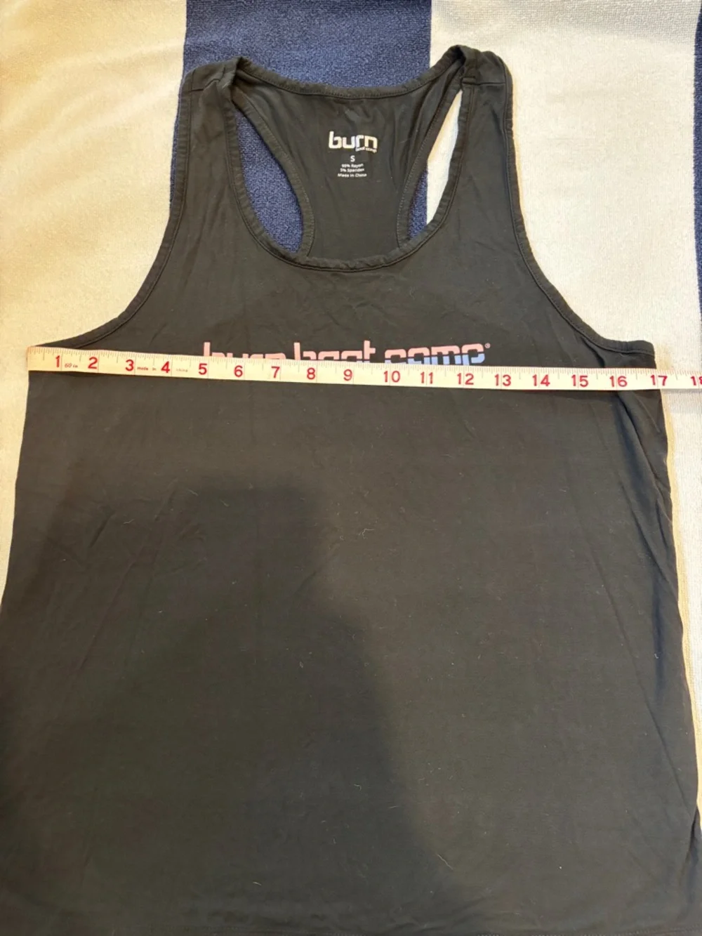 burn boot camp Women’s Black Racerback Tank Top - Picture 2 of 3